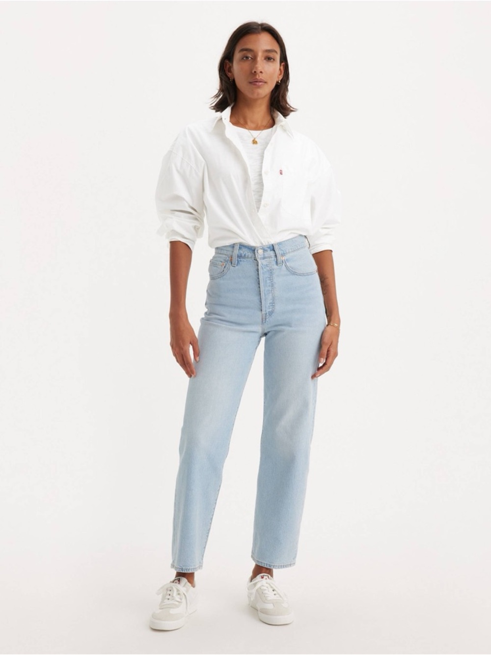 Levis ribcage straight ankle premium size 27 light wash